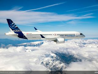 A220-300 air to air during Airbus 50th years anniversary  A220-300 air to air during Airbus 50th years anniversary