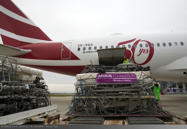 Airbus Foundation And Air Mauritius Ferry Flight