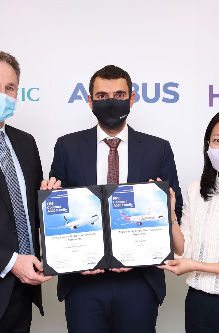Cathay Pacific Airbus and HK Express signature Cathay Pacific Airbus and HK Express signature