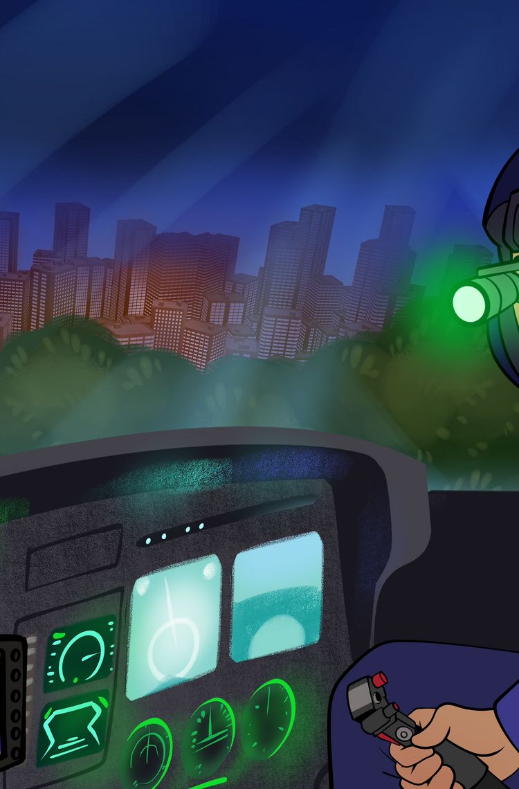 Illustration from Helo Girls: The Enforcement Pilot Illustration from Helo Girls: The Enforcement Pilot