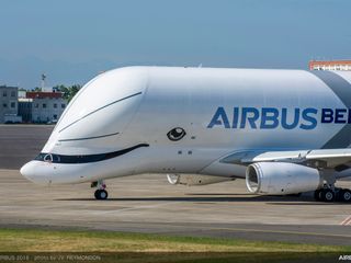 BelugaXL First Flight Take Off Aerial View BelugaXL First Flight Take Off Aerial View