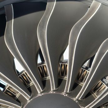 Dubai Airshow 2023 Day 1 - A321neo Egyptair engine close up Dubai Airshow 2023 Day 1 - A321neo Egyptair engine close up