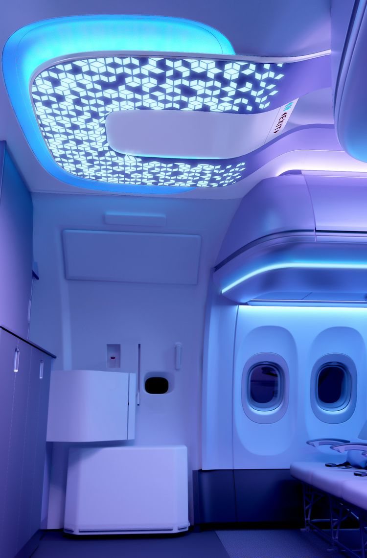 Airspace Cabin A320neo Entrance Area Patterns Night Airspace Cabin A320neo Entrance Area Patterns Night