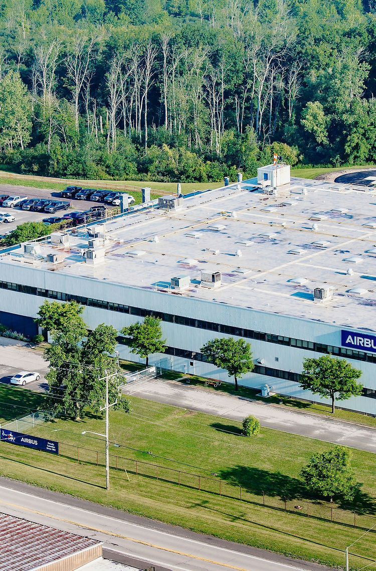 Aerial view of Airbus Helicopters in Canada Aerial view of Airbus Helicopters in Canada