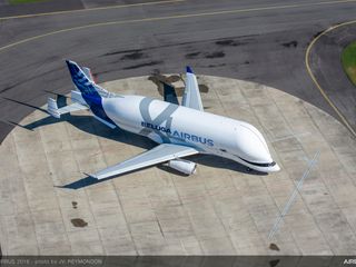 BelugaXL First Flight Take Off Aerial View BelugaXL First Flight Take Off Aerial View