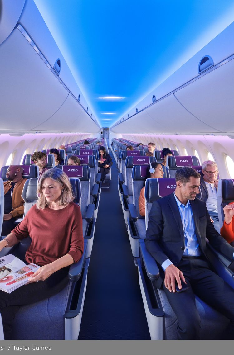 A220 Cross-section of the cabin with passengers A220 Cross-section of the cabin with passengers