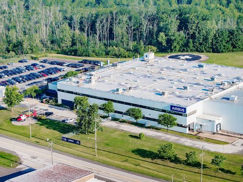 Aerial view of Airbus Helicopters in Canada Aerial view of Airbus Helicopters in Canada