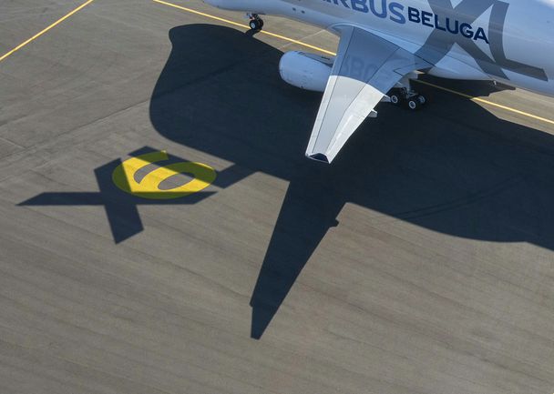 BelugaXL on runway