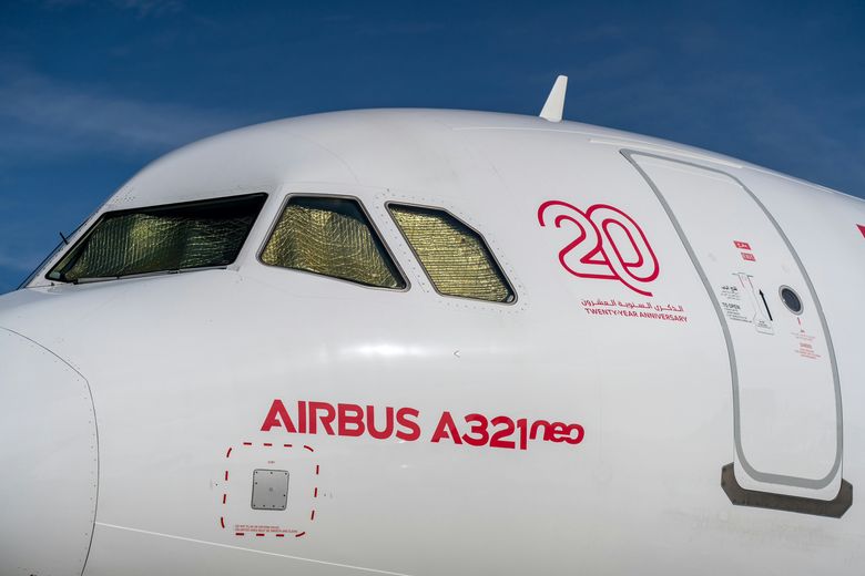 Dubai Airshow 2023 - A321neo AirArabia on static before opening