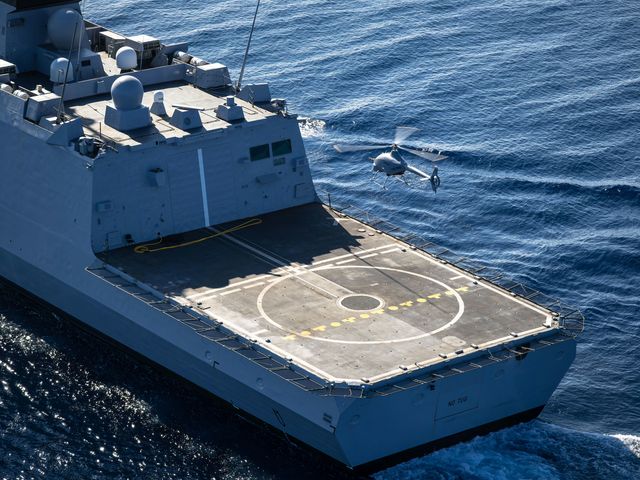 VSR700 above French frigate VSR700 above French frigate