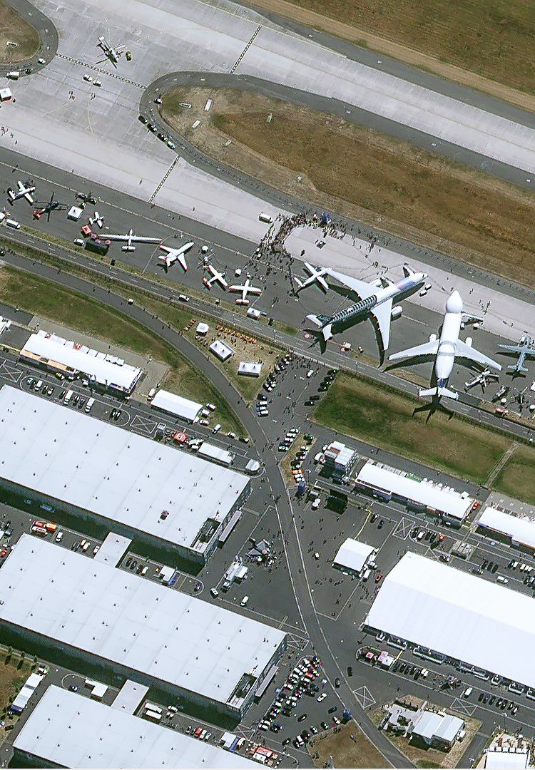 ILA Berlin Air Show 2022 view from space ILA Berlin Air Show 2022 view from space