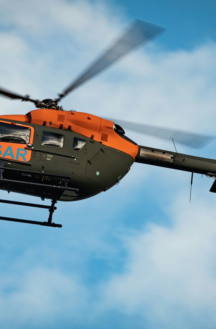 German Armed Forces’ (Bundeswehr) search and rescue service's H145 in flight German Armed Forces’ (Bundeswehr) search and rescue service's H145 in flight