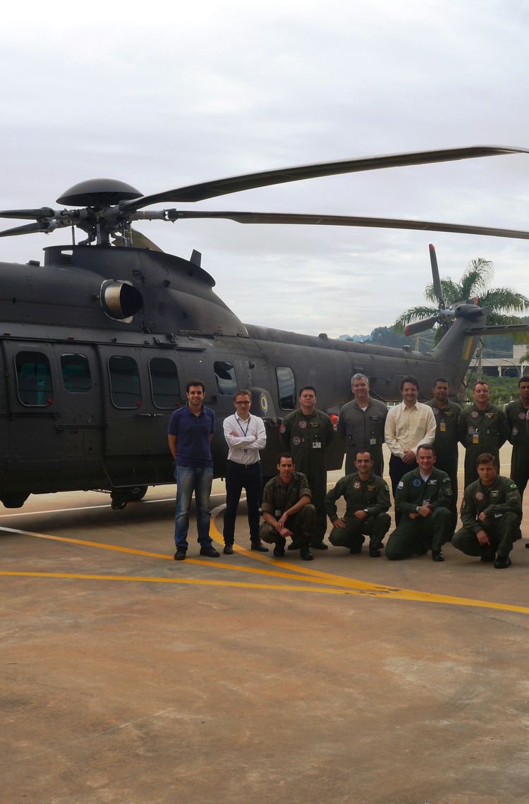 The Brazilian Armed Forces next to the first H225M delivered The Brazilian Armed Forces next to the first H225M delivered