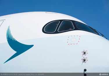 A350-900 Cathay Pacific MSN029 - nose close up A350-900 Cathay Pacific MSN029 - nose close up