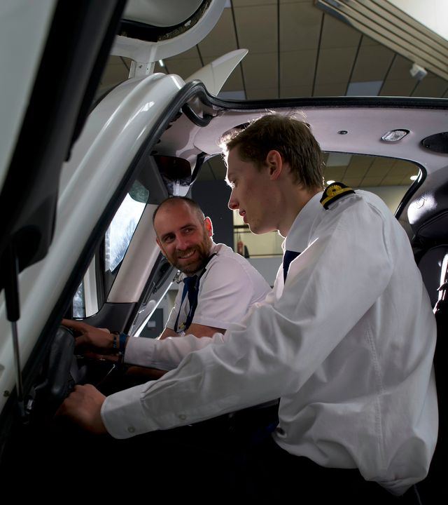 AFA Cadet with instructor in aircraft 1 AFA Cadet with instructor in aircraft 1