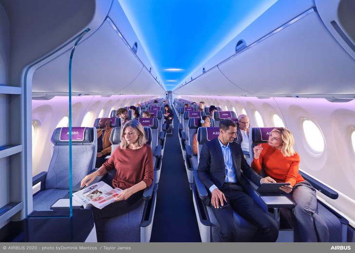 A220 Cross-section of the cabin with passengers A220 Cross-section of the cabin with passengers