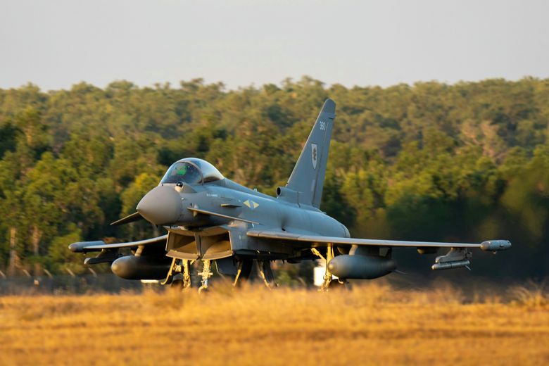 RAF Eurofighter in Pitch Black 2024 RAF Eurofighter in Pitch Black 2024