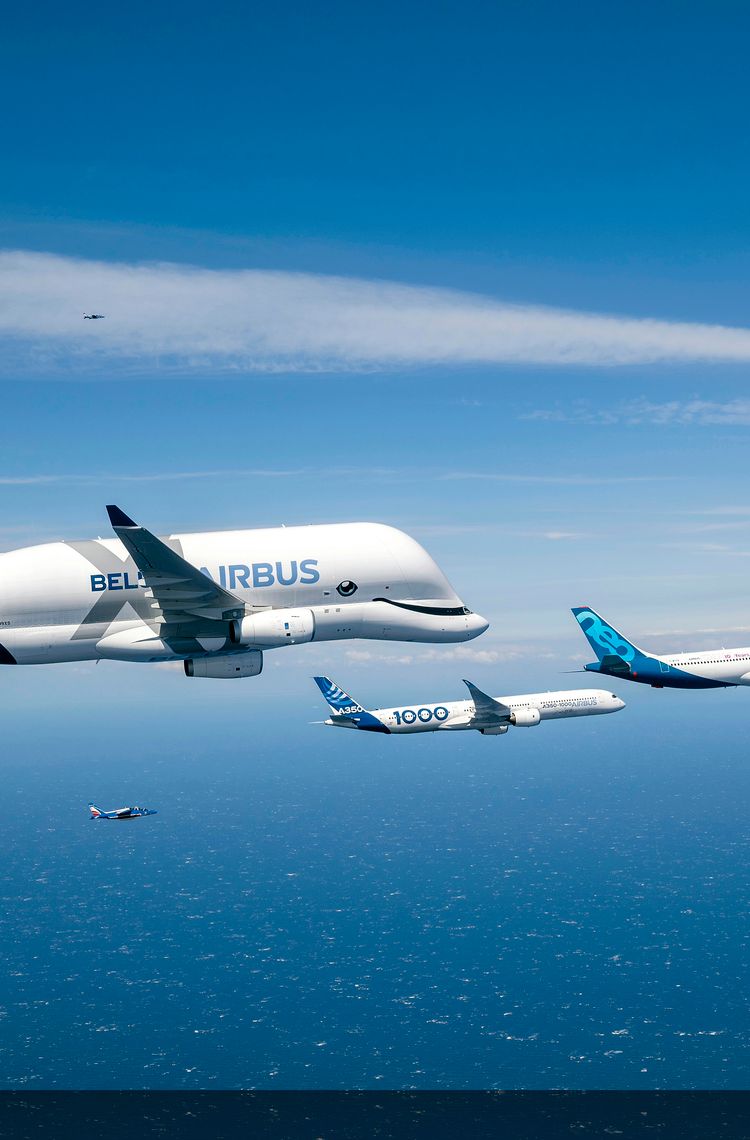 Airbus 50th years anniversary formation flight - Air to air Airbus 50th years anniversary formation flight - Air to air