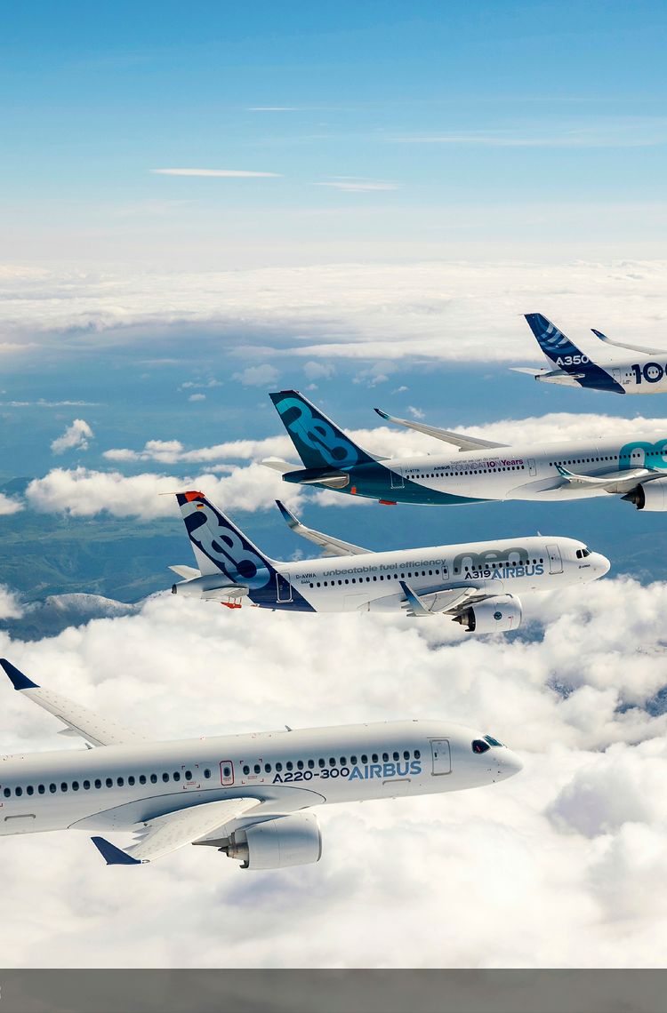 Airbus 50th years anniversary formation flight - Air to air Airbus 50th years anniversary formation flight - Air to air