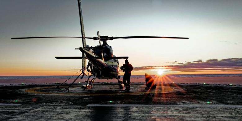 Airbus H125 staring at the sun Airbus H125 staring at the sun