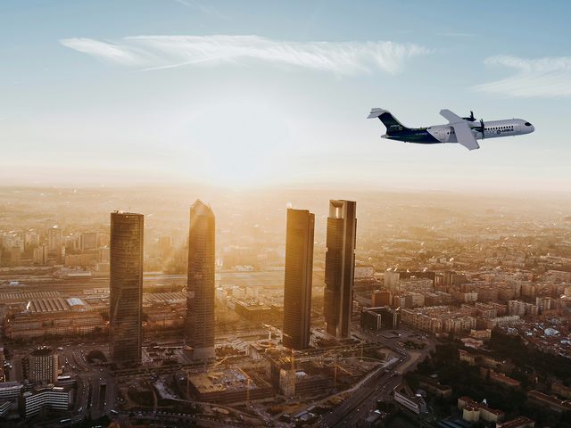 ZEROe flying over Madrid ZEROe flying over Madrid