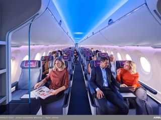 A220 Cross-section of the cabin with passengers A220 Cross-section of the cabin with passengers
