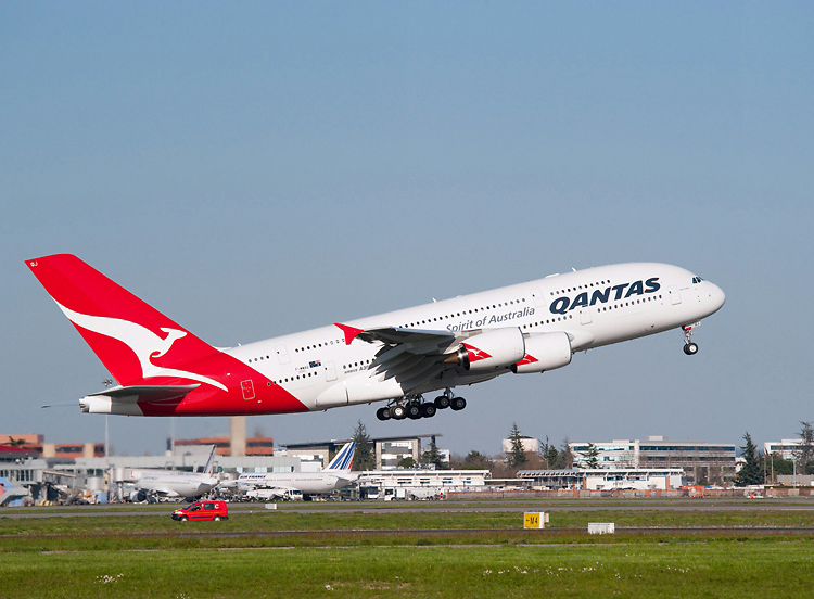 A380 Qantas Taking Off A380 Qantas Taking Off