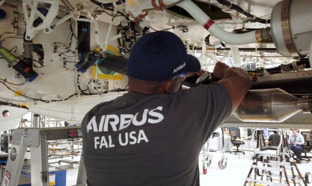 Airbus A220 final assembly line in Mobile, Alabama