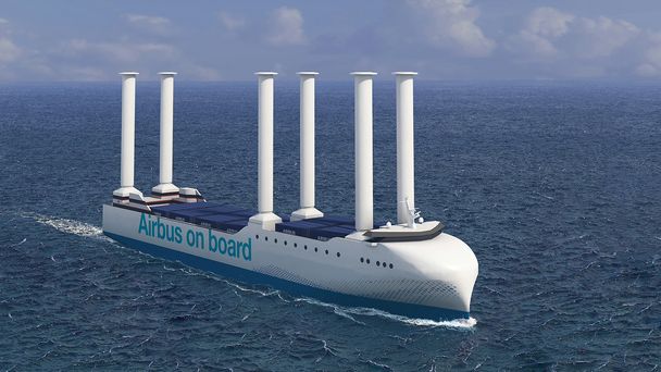 Rendering of the new vessel, chartered by Airbus