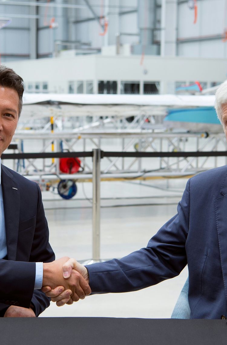 Airbus And International SOS Sign MOU on Drone Cargo Delivery Systems - FIA2018 - Day 03 Airbus And International SOS Sign MOU on Drone Cargo Delivery Systems - FIA2018 - Day 03