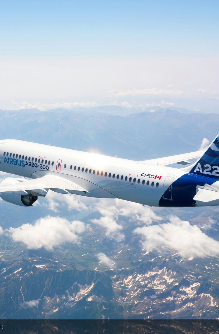 Airbus A220-300 in-flight Airbus A220-300 in-flight