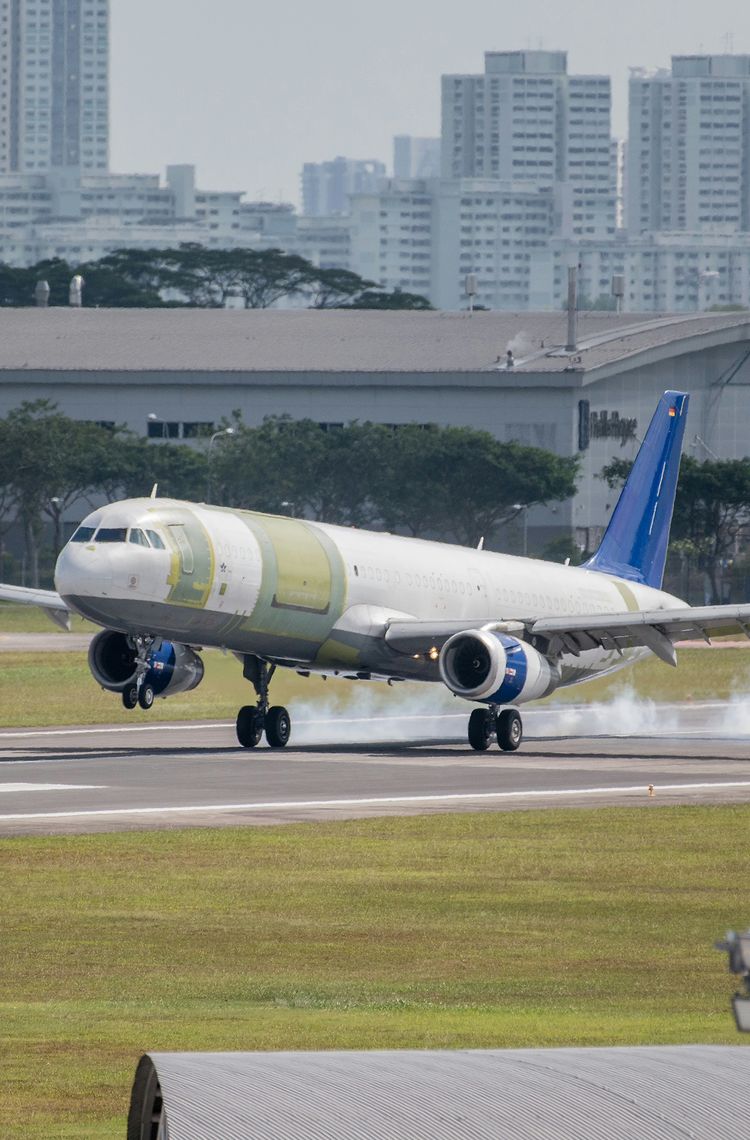 A321P2F first flight landing A321P2F first flight landing