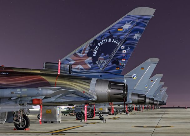 German Eurofighter deployment for exercise Rapid Pacific 2022