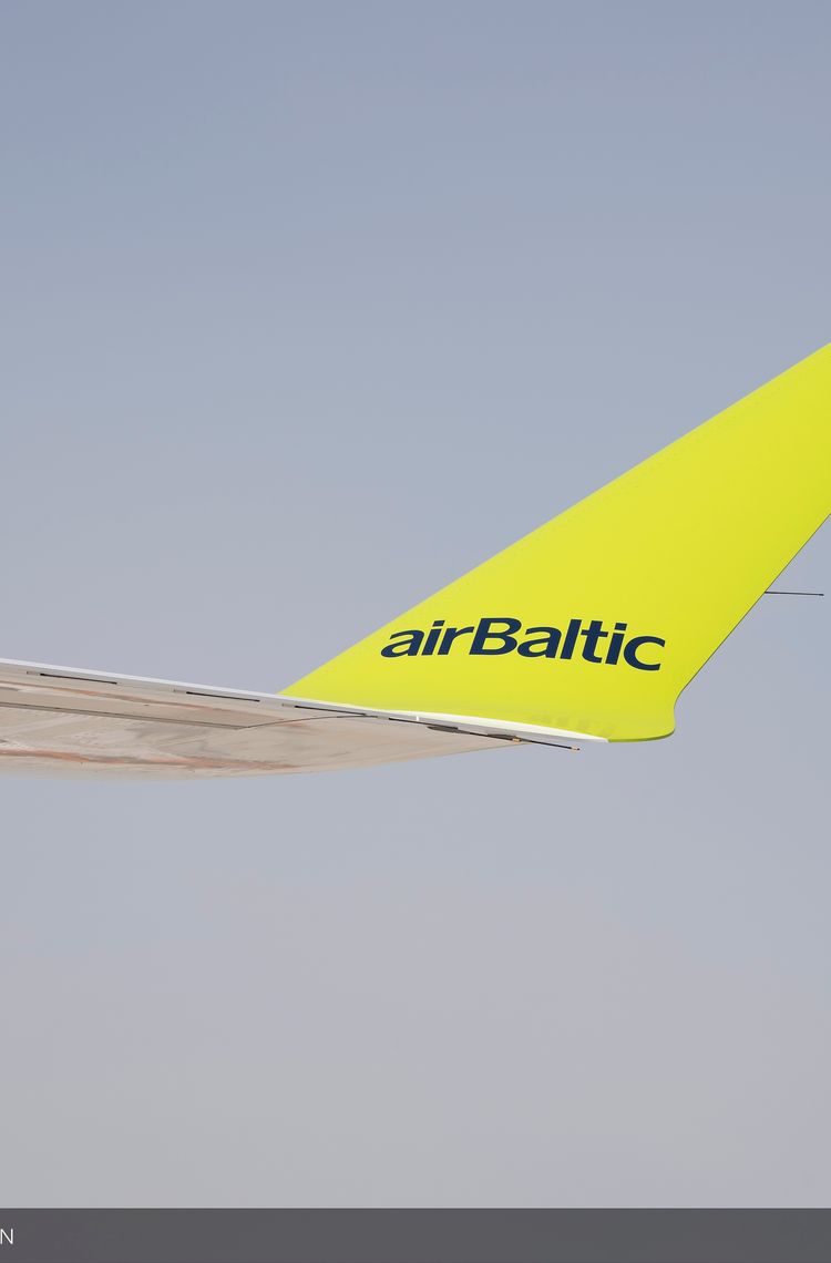 A220-300 airBaltic wing close up A220-300 airBaltic wing close up