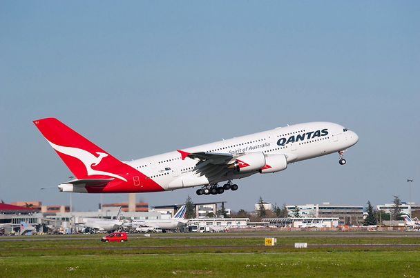 A380 Qantas Taking Off