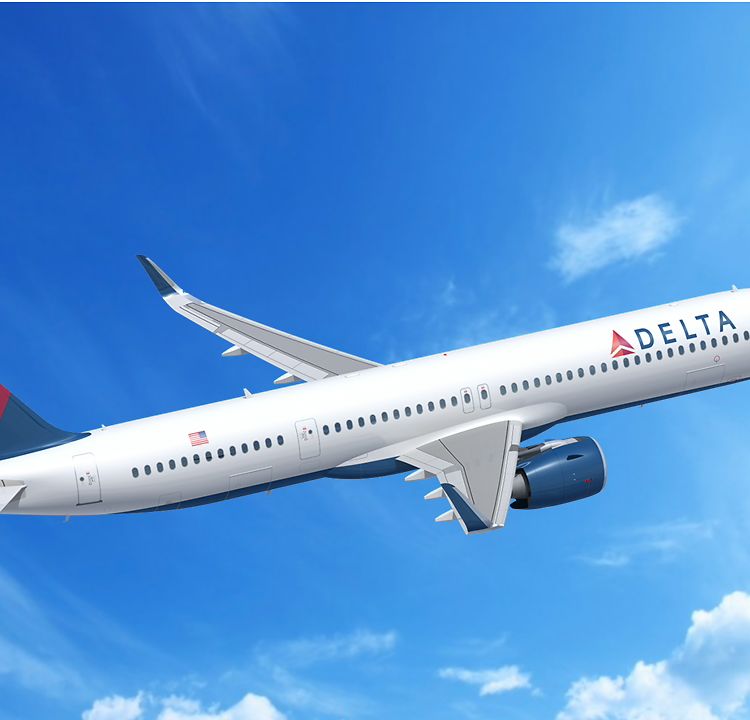 A321neo Delta Air Lines in flight - rendering A321neo Delta Air Lines in flight - rendering