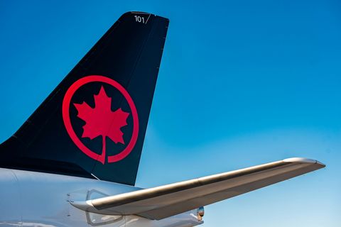 A220 Air Canada tail close-up A220 Air Canada tail close-up