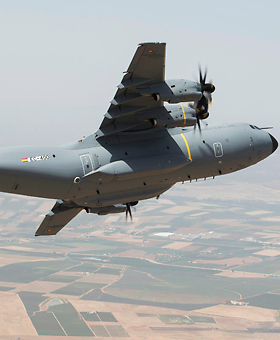 Maiden flight of the first Spanish Air Force A400M