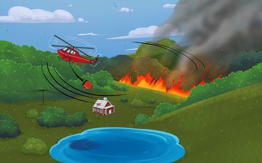 Illustration from Helo Girls: The Firefighting Pilot Illustration from Helo Girls: The Firefighting Pilot
