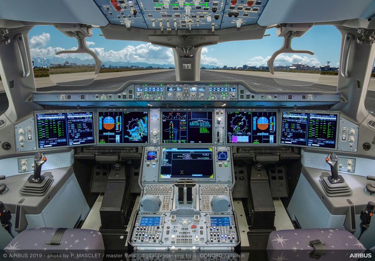 A350 cockpit HUD A350 cockpit HUD