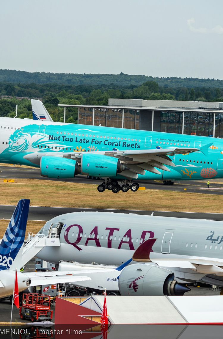 Hi Fly A380 at the 2018 Farnborough Airshow 1 Hi Fly A380 at the 2018 Farnborough Airshow 1