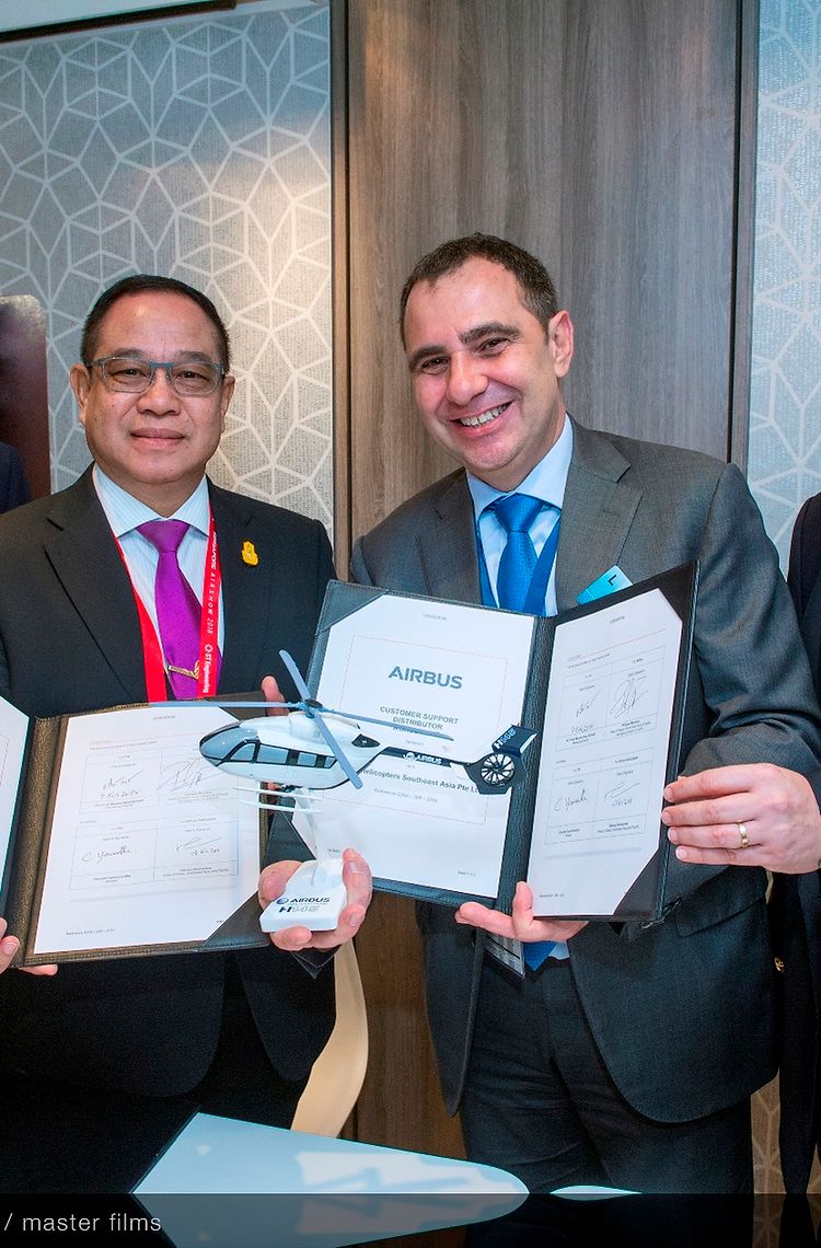 New partnership strengthens Airbus Helicopters’ commitment to Thailand’s  military and law enforcement helicopter operations. New partnership strengthens Airbus Helicopters’ commitment to Thailand’s  military and law enforcement helicopter operations.