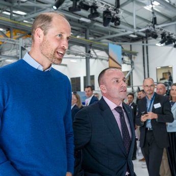 Prince William and Airbus Helicopters in the UK Managing Director Lenny Brown at the inauguration of the new headquarters  Prince William and Airbus Helicopters in the UK Managing Director Lenny Brown at the inauguration of the new headquarters