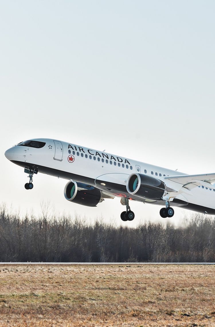 Air Canada A220-300 takes off Air Canada A220-300 takes off