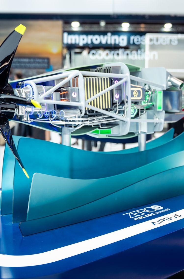 ILA 2024 - Airbus ZEROe fuel cell demonstrator mock-up ILA 2024 - Airbus ZEROe fuel cell demonstrator mock-up