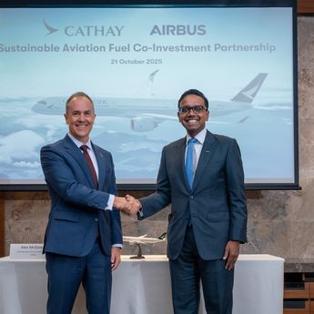 Cathay and Airbus form co-investmen partnership for scaling sustainable aviation fuel adoption Cathay and Airbus form co-investmen partnership for scaling sustainable aviation fuel adoption
