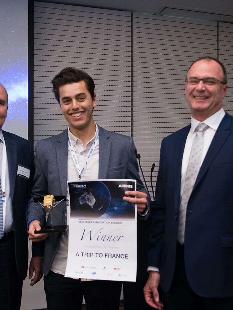 Sebastian Chaoui with the French Ambassador to Australia, H.E. Christophe Penot (left) and Anthony Fraser, Managing Director Airbus Australia Pacific Sebastian Chaoui with the French Ambassador to Australia, H.E. Christophe Penot (left) and Anthony Fraser, Managing Director Airbus Australia Pacific