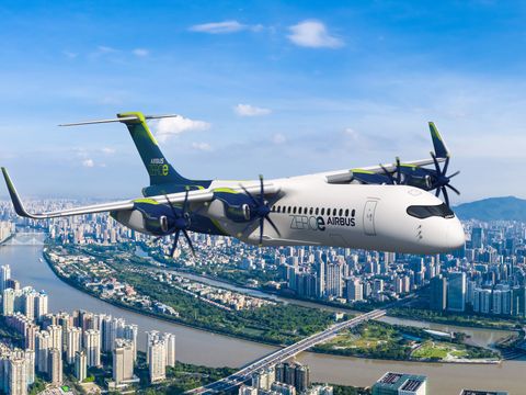 ZEROe fully electric hydrogen-powered four pod aircraft ZEROe fully electric hydrogen-powered four pod aircraft