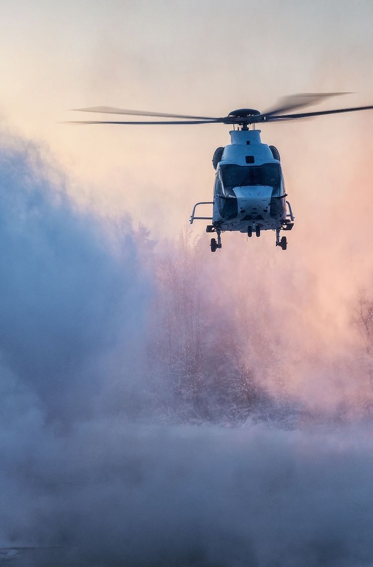 Airbus H160 helicopter happily handles Finland’s freezing winter Airbus H160 helicopter happily handles Finland’s freezing winter