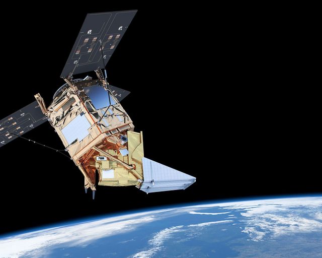 Sentinel 5 Precursor in Orbit - Artist view Sentinel 5 Precursor in Orbit - Artist view